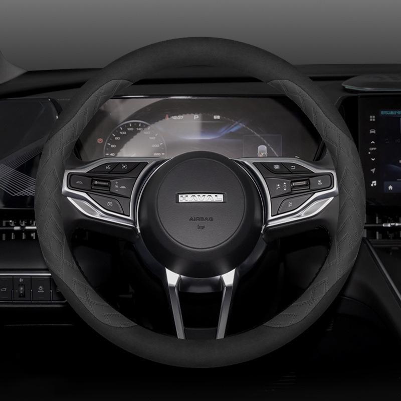 Suede Car Steering Wheel Cover For Haval Dargo H2 H4 H6 H9 F7 M6 Ultrathin Anti-slip Sweatproof Auto Accessories