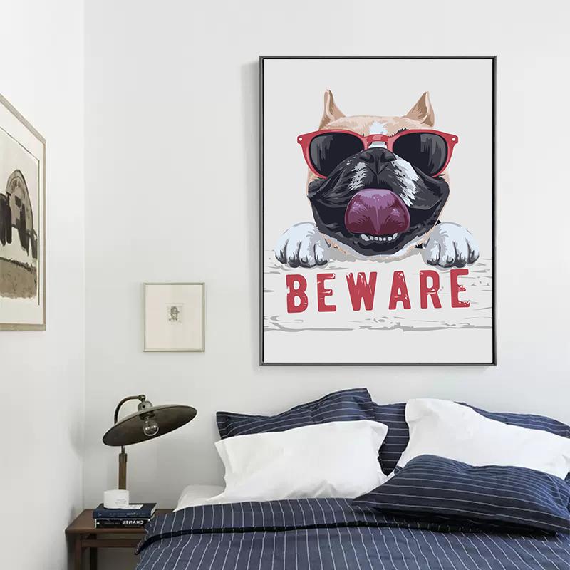 Funny French Bulldog Pug Dog Pet Posters Print Canvas Painting Stay Cool Animal Wall Picture For Living Room Home Decoration