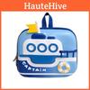 Cute Backpack Eggshell With Ship Printing Design For Preschool Children Use