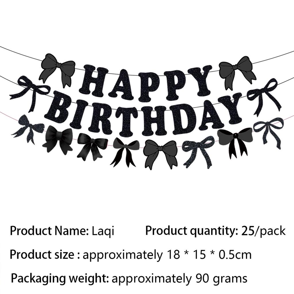 Black Bowknot Paper Plates Disposable Tableware Birthday Party Supplies Decorative Dinner Plates Napkins Baby Shower Party Decor