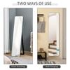 Full Length Mirror, 156 X 37 Cm Rectangular Full Body Mirror with Stand, Floor Standing, Hanging or Leaning Against Wall for Bedroom Cloakroom, Black