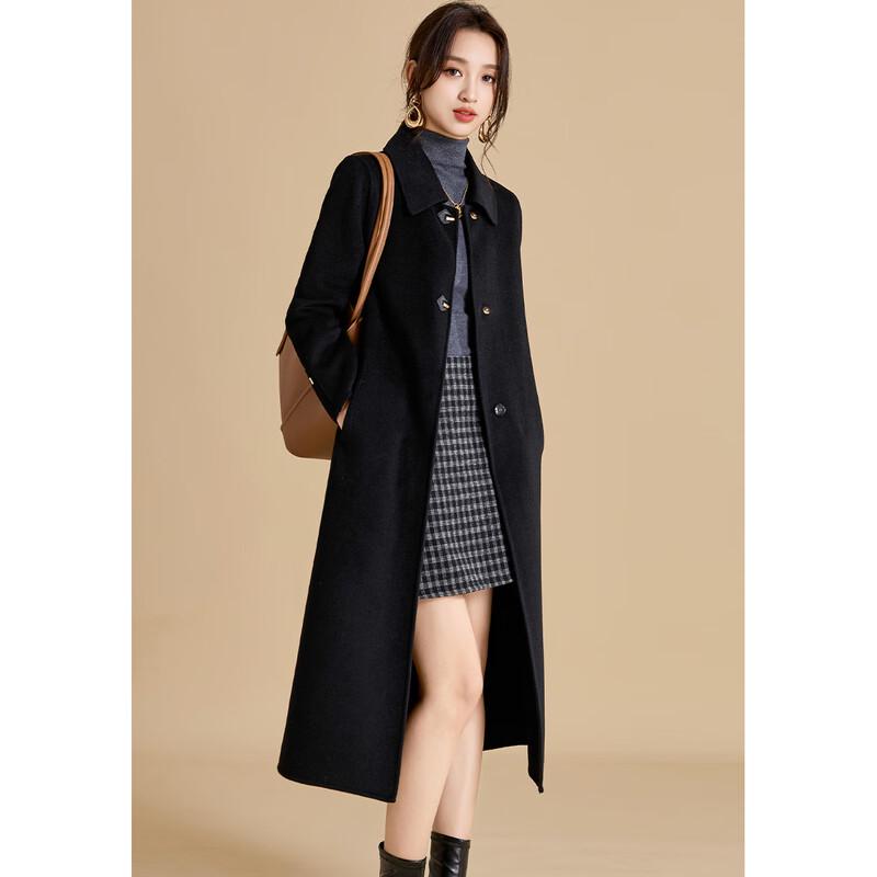 Kebeier Women's Minimalist Double-Faced Sheep Wool Coat