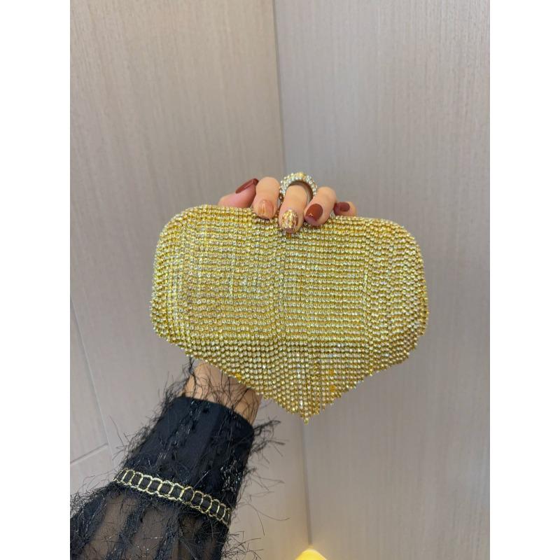 Poșetă încrustată cu diamante Poșetă încrustată cu diamante și Geantă de seară portabilă elegantă pentru doamnă