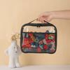 PVC Transparent Mesh Storage Bag Waterproof Zipper Bag Portable Makeup Storage Bag  Travel