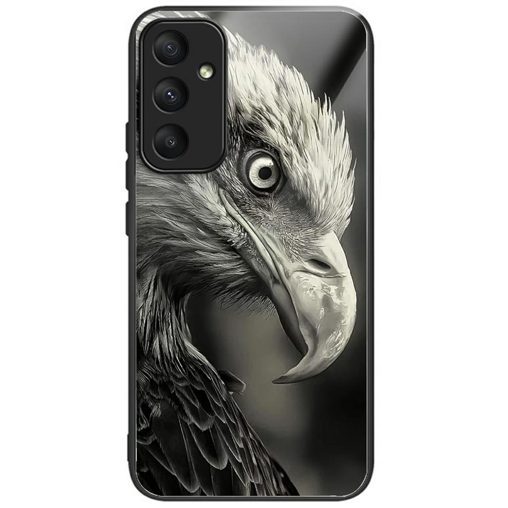 For Samsung Galaxy A56 5G Case Pattern Printing Tempered Glass TPU Drop-Proof Phone Cover