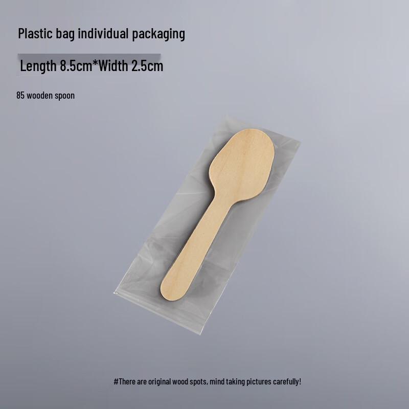 Wuhe Disposable Bamboo Ice Cream & Dessert Spoons
