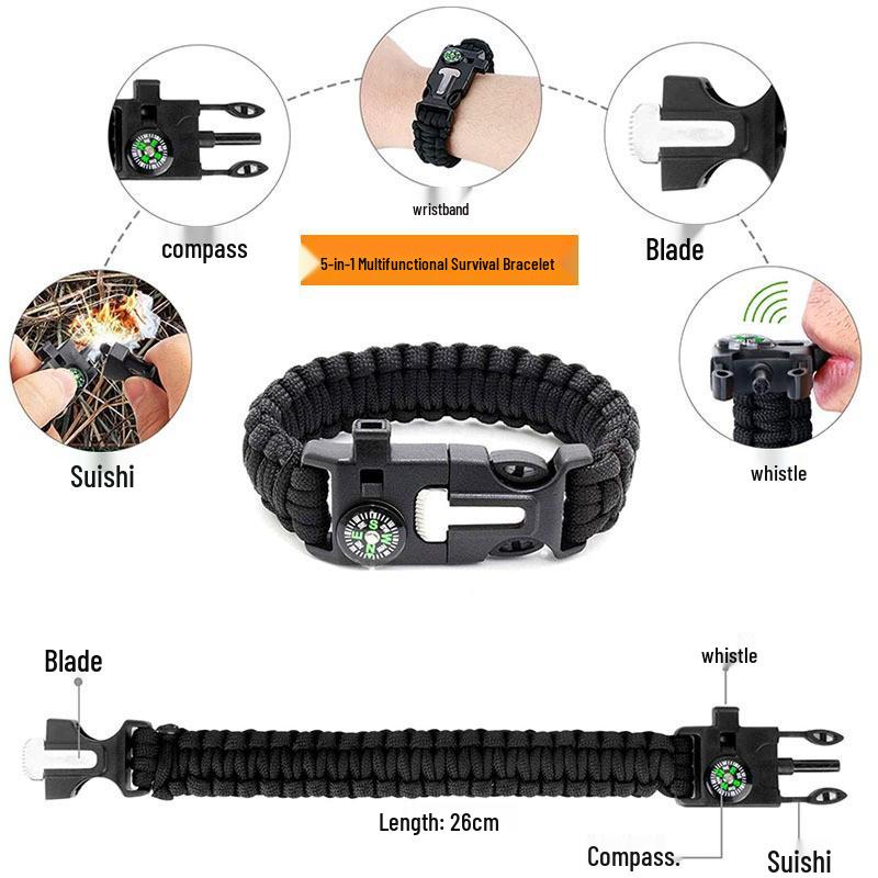 Multifunktionales Camping-Überlebenskit: Outdoor-Ausrüstung, Wildnis-Erste Hilfe, SOS-Notfallvorräte