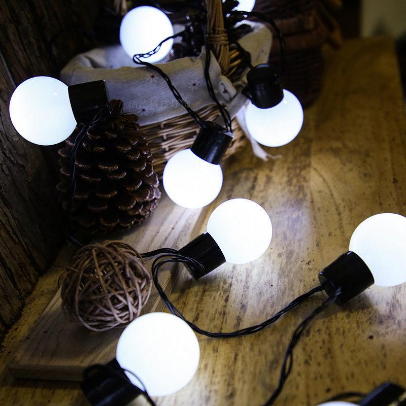Waterproof Solar String Lights: Round Ball Fairy Lights for Outdoor Camping, Tents & Night Market Stalls.