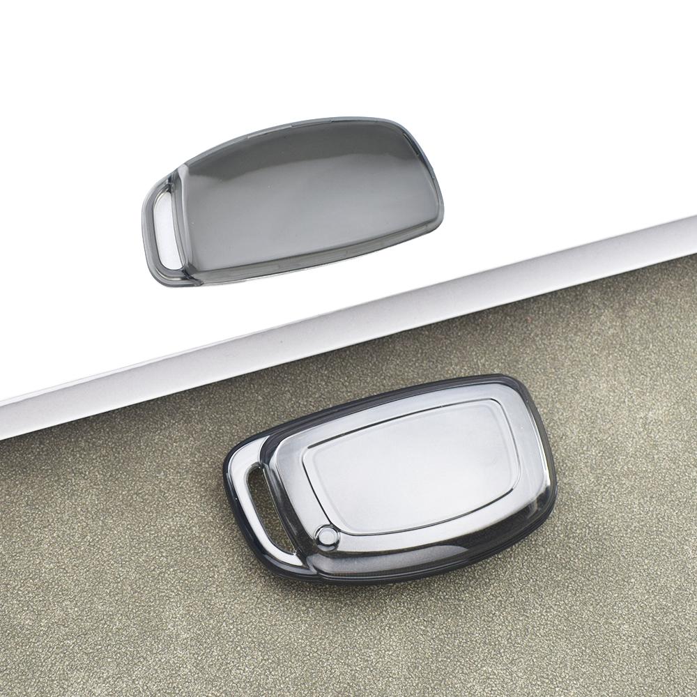 Transparent TPU Shell Fob Car Smart Key Case Cover For Hyundai Tucson Santa Fe Creta Ix35 Ix45 I10 I30 I40 Rena Sonata Elantra