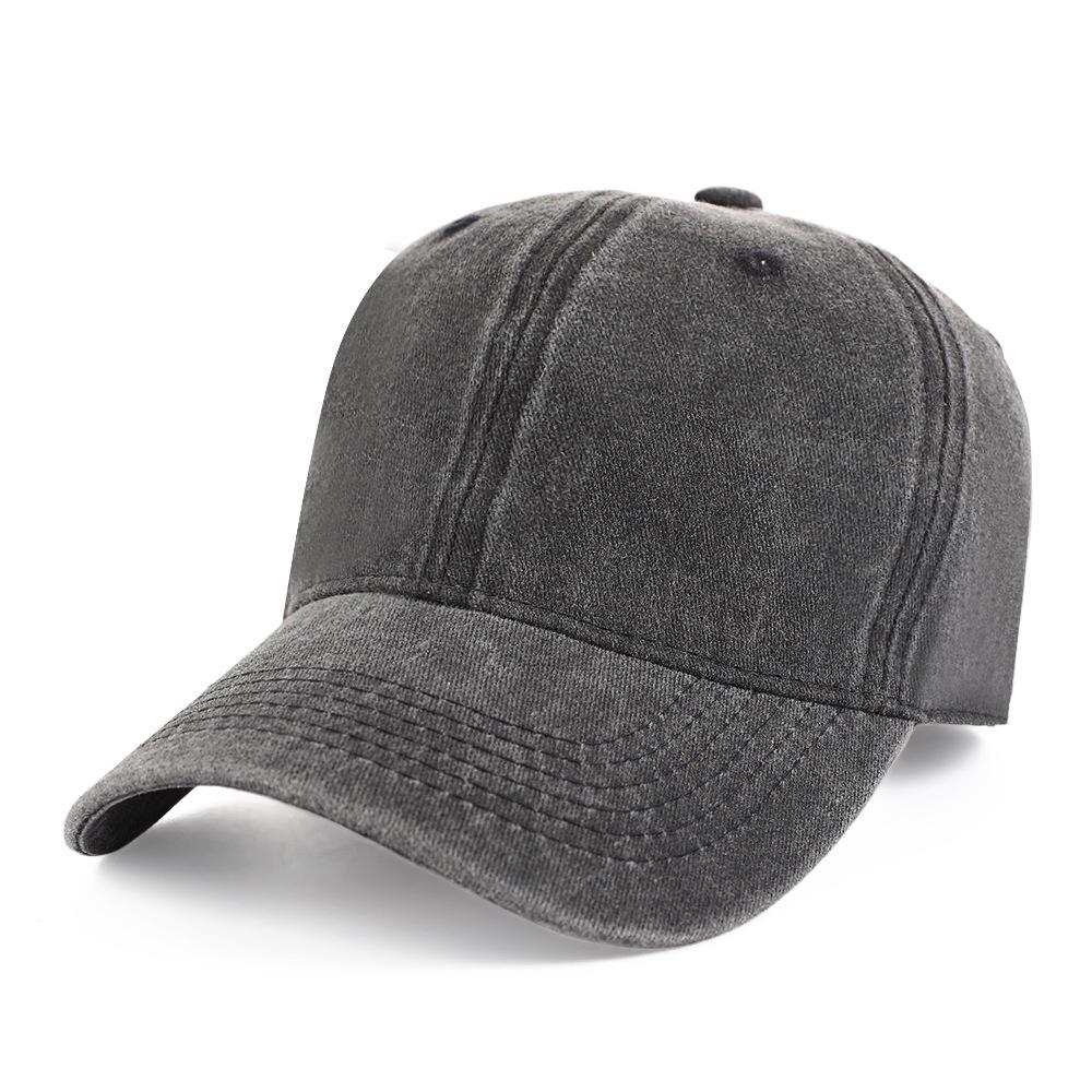 Gewaschene, verwaschene Baseballkappe aus Denim mit auffälligen Nähten, Sechs-Bahnen-Design, Schirmmützen-Stil zur DIY-Individualisierung – Perfekt für Sommer und Herbst.