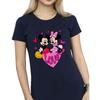 Disney Damen/Damen Liebesherz Mickey & Minnie Maus Baumwolle Boyfriend T-Shirt