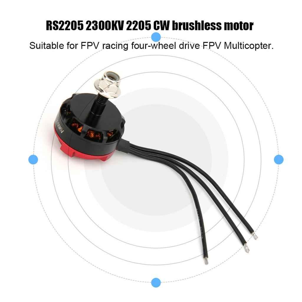  2205 2300KV Brushless Motor CW with Silver Nut KSX3566 for   Racing Four Wheel Drive   Multicopter(Red )