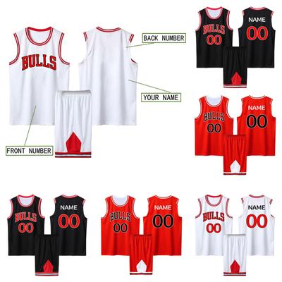 Basketball Name/NumberCustom Clothes Kids Basketball Suit Classic Tops + Pants Basketball Jerseys Suit Set