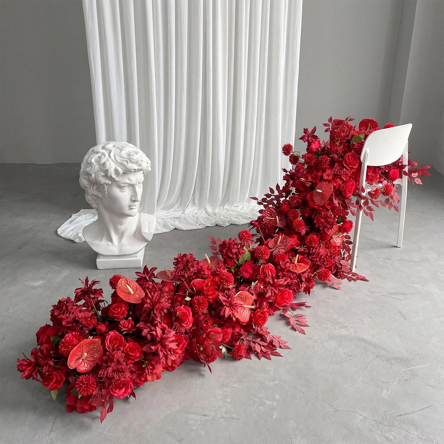 

Uflower 200 см 3D Искусственная Цветочная Дорожка Декор Элегантный Искусственный Центральный Фон Сцены для Свадебной Вечеринки Домашнего Декора 50x30cm