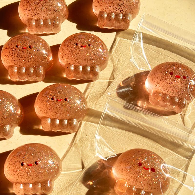 Cartoon Soft Glitter Jellyfish Toys Cute Stress Relief Toys Funny Decompression Toys Creative Slow Rebound Toys Gifts