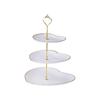 ZISIZ Gold-Edged 3-Tier Dessert Stand Set