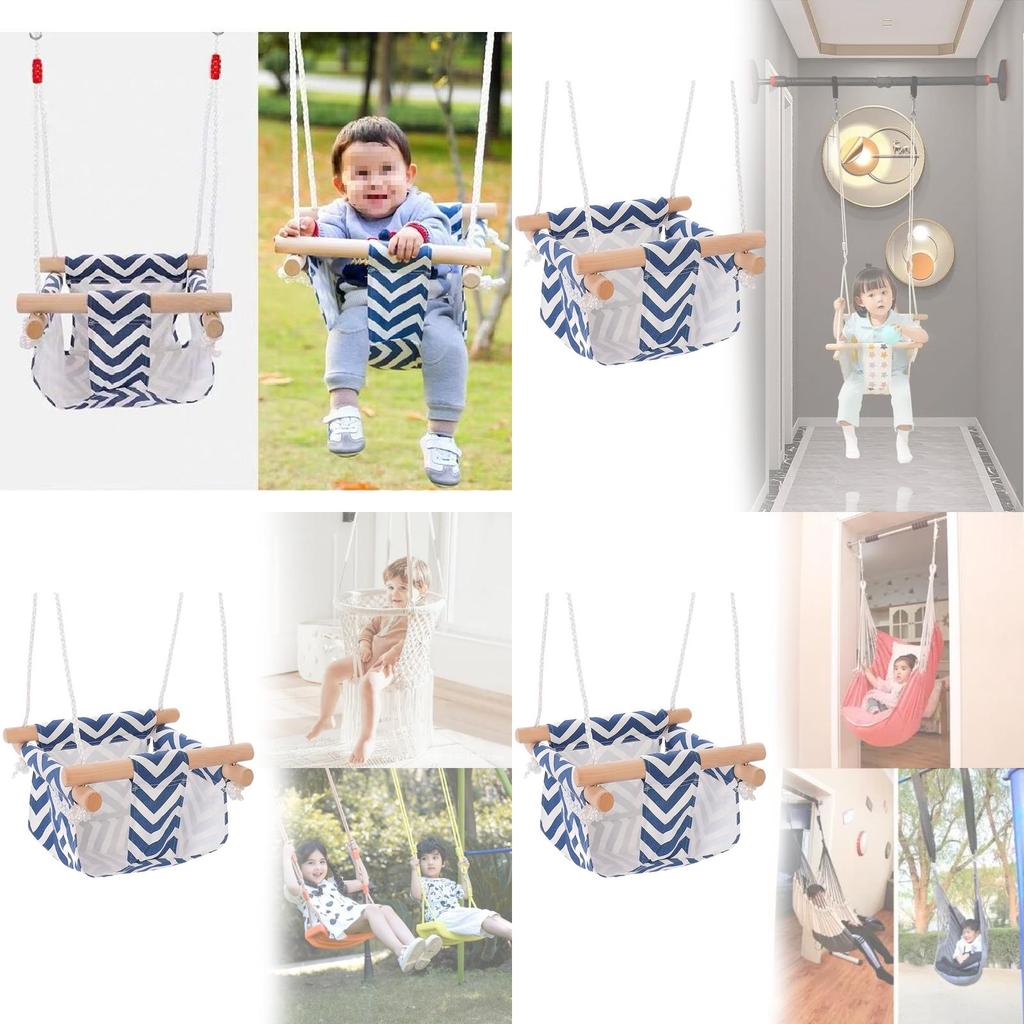 Baby Swing Indoor Outdoor With Cotton Linen Material For Toddler Development