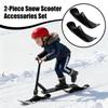 Sled Conversion Kit 1 Pair Winter Sports Sledge Snow Sled Ski Scooter Conversion Kit for Sand Grass Uneven Gravel Roads Park