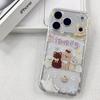 Ins Japan and Korea Puppy Cat Party for Apple 17Promax Mobile Phone Case IP16pro Transparent Space Case 15