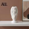 Minimalist Aesthetic Decor 3D Printed Hooded Angel Figurine, Elegant White Winged Statue, Memorial Gift for Her European Style Desktop Sculpture Home
