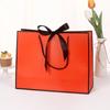 10Pcs Portable Gift Paper Bag Bow Ribbon Wedding Gift Bag Clothing Handle Bag  Celebration