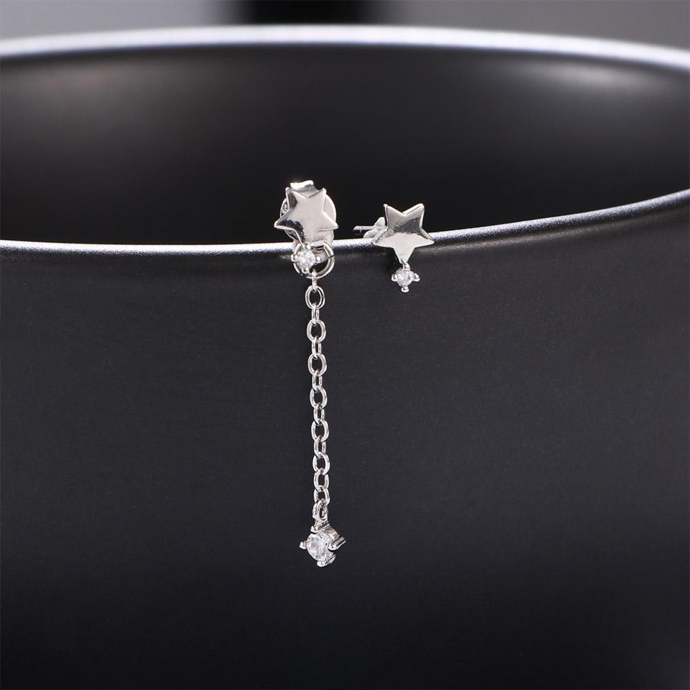 Geometric Star Asymmetry Tassel Party Jewelry Drop Earrings Fashion  Accessories Stud Earrings