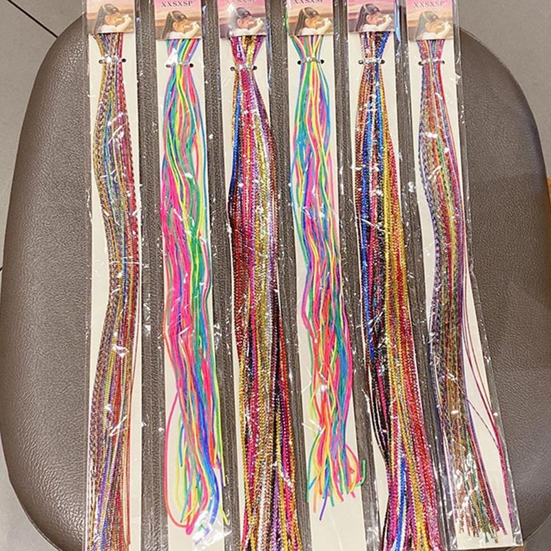 90Cm Mix Colorful 16-30Pcs Hair Braids Rope Strands For African Braids Girls Diy Ponytail Braids Women Styling Hair Accessories