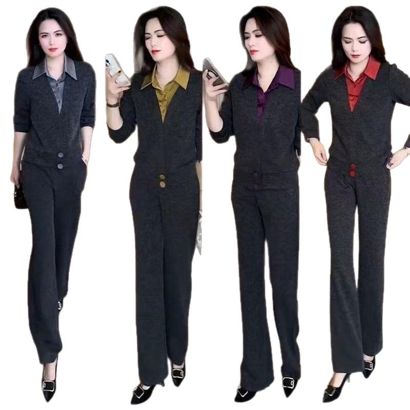 Women's Slimming Korean Style Two-Piece Set – Casual Spring/Autumn Fashion