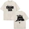 Anime Vinland Saga Thorfinn I Have No Enemies Vintage Washed T Shirt Mens Women Manga Casual Oversized Tshirts Male Streetwear