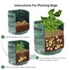 Potato Grow Bag PE Vegetable Grow Bags with Handle Thickened Growing Bag Vegetable Onion Plant Bag Outdoor Garden Pots
