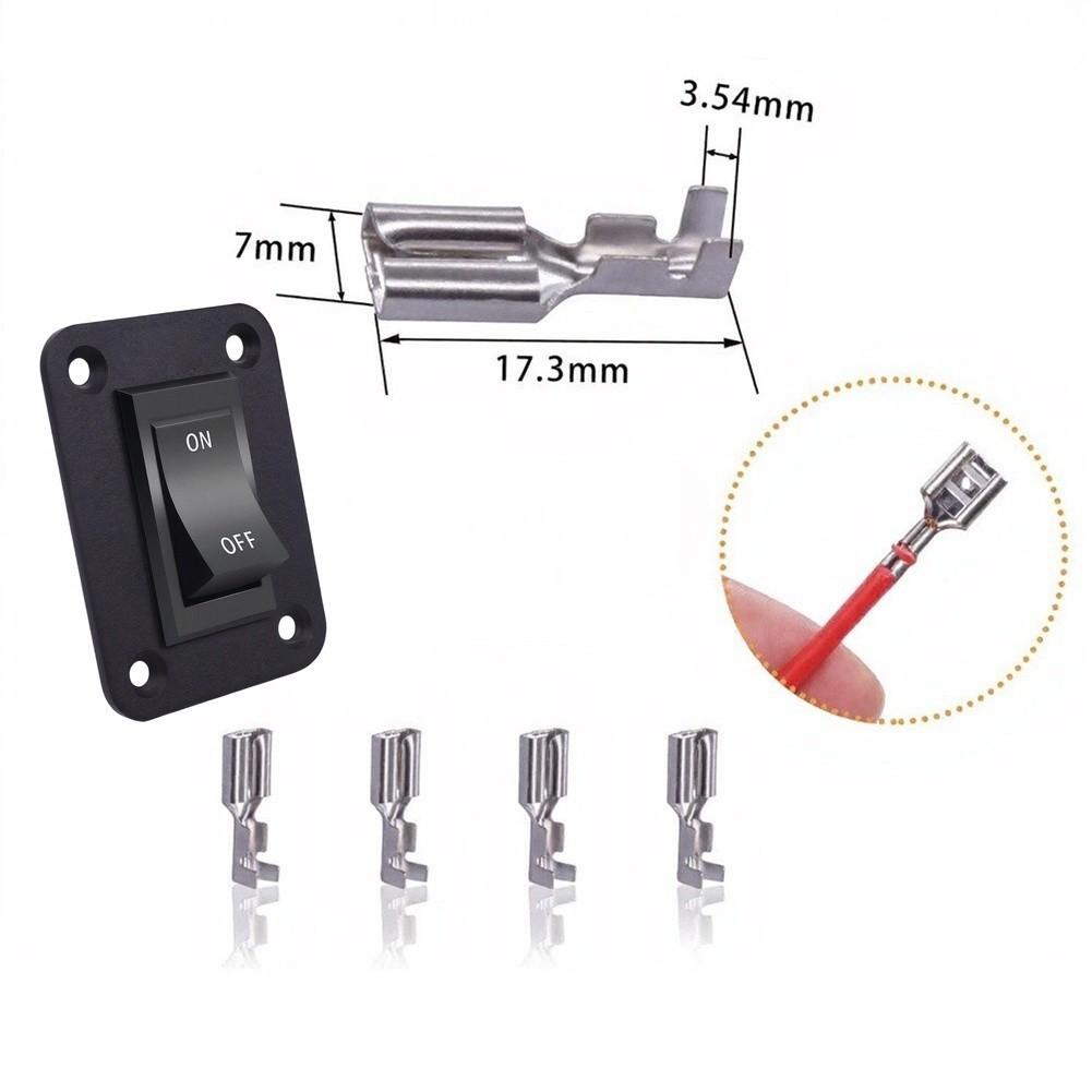 2PCS 12V 20A 4-Pin DPST Switch Panel Black On Off Rocker For RV Trailer Boat Camper Marine Car Truck Lighting Control SystemGood product