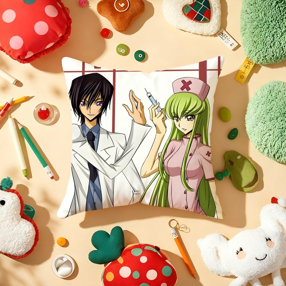 Code G-Geass Z-Zero Anime Cushion Cover Plush Fabric Soft Double-Sided Printed Sofa Warm Winter Home Gift Pillow Cover
