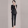 Elegant Spring Women's Slimming Suit Set: Mature Style Two-Piece Formal Wear