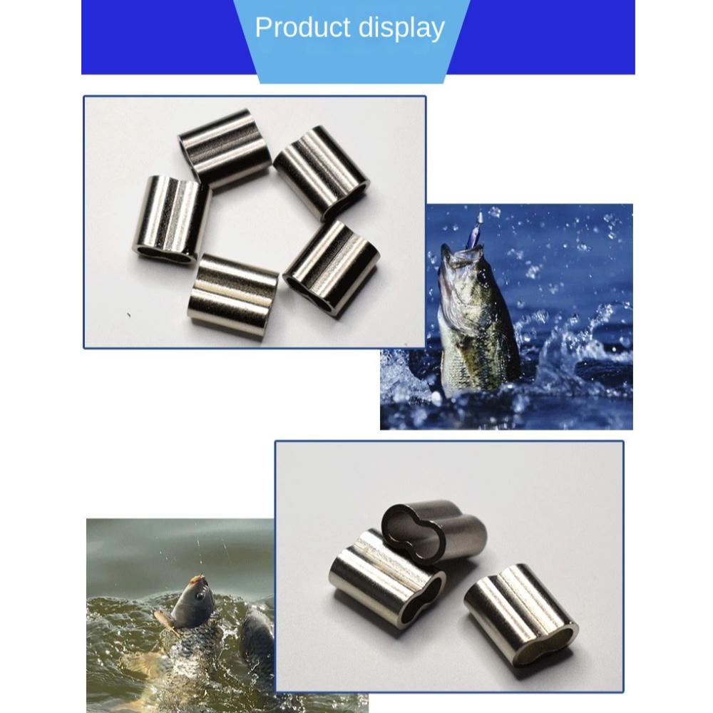 Fishing Line Crimping Tube Fishing Wire Tube Wire Crimp Connector Double Copper Tube