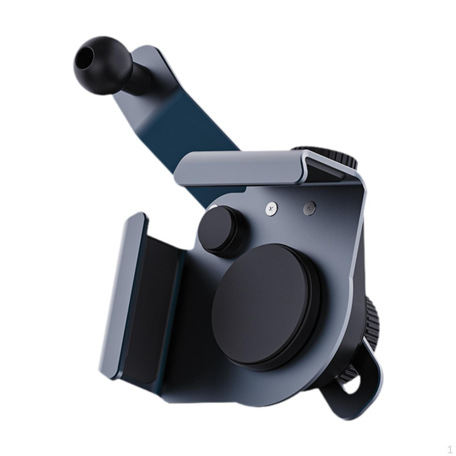 

360° Rotatable Alloy Car Screen Phone Holder Corner Mount Non-obstructive View Clip Universal чёрный