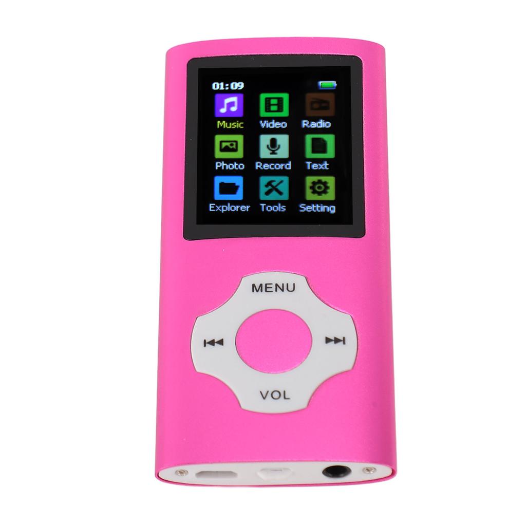 MP3 Player HiFi Lossless Rechargeable 1.8in TFT Screen Portable Music Player with Electronic Book Radio Recorder