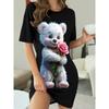 Comfortable Short-sleeved Round-neck T-shirt Dress