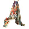 Spring  100% mulberry silk scarf women's thin shawl silk oil painting retro plain crepe satin premium long scarf