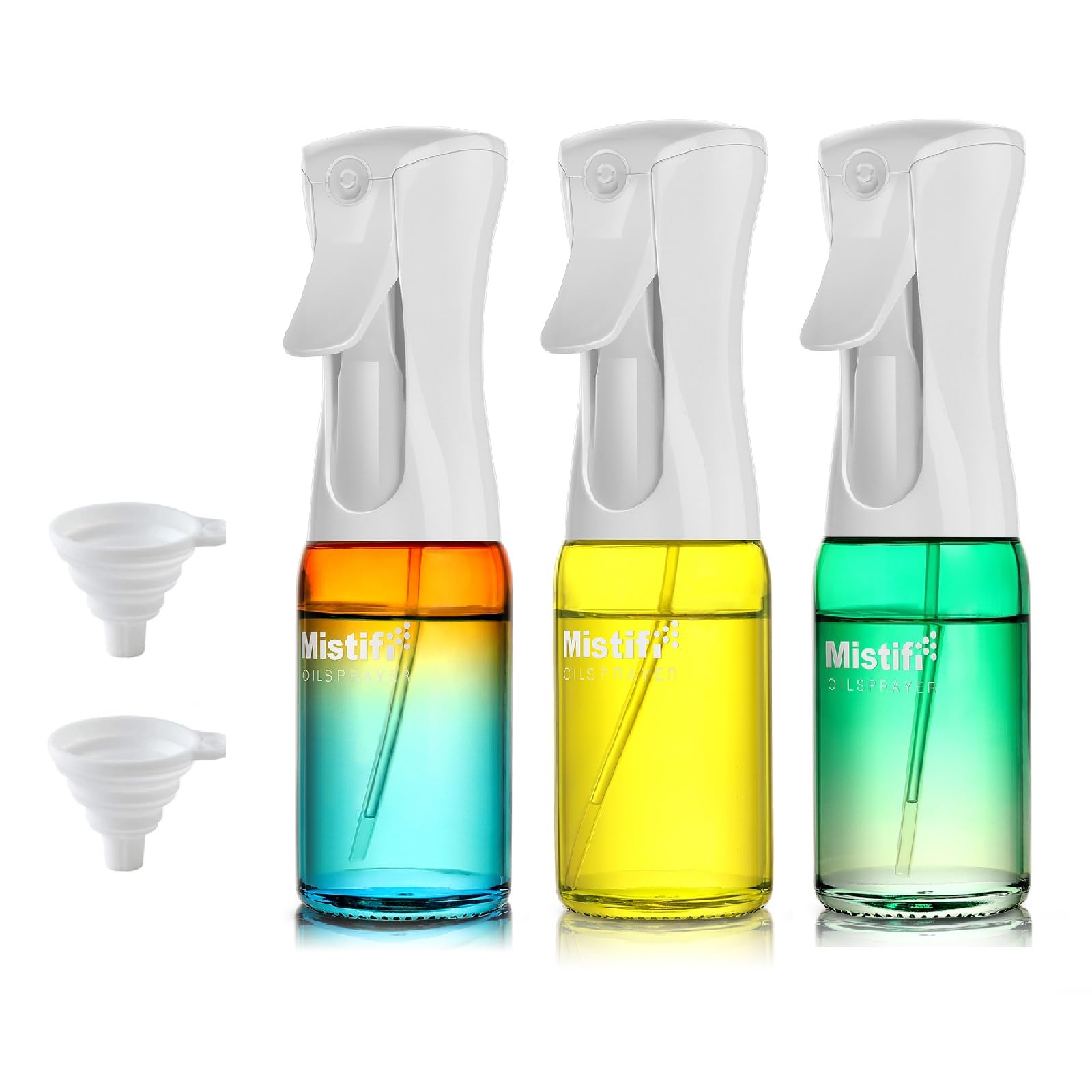

[Mistify Official] High-Performance Oil Spray, Light-Blocking Glass, No Pressurization Required, Mist Spray, Olive Oil Spray for Cooking, Refillable,