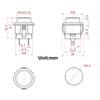 5/20PCS R13-507 Snap on Button Inching Switch 16MM Round Lockless Self Reset Switch Panel Mounting 3A125V/1.5A250VAC