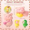 19 Pcs Miniature PVC Pig Figurines Toys Figure Animal Toys Set