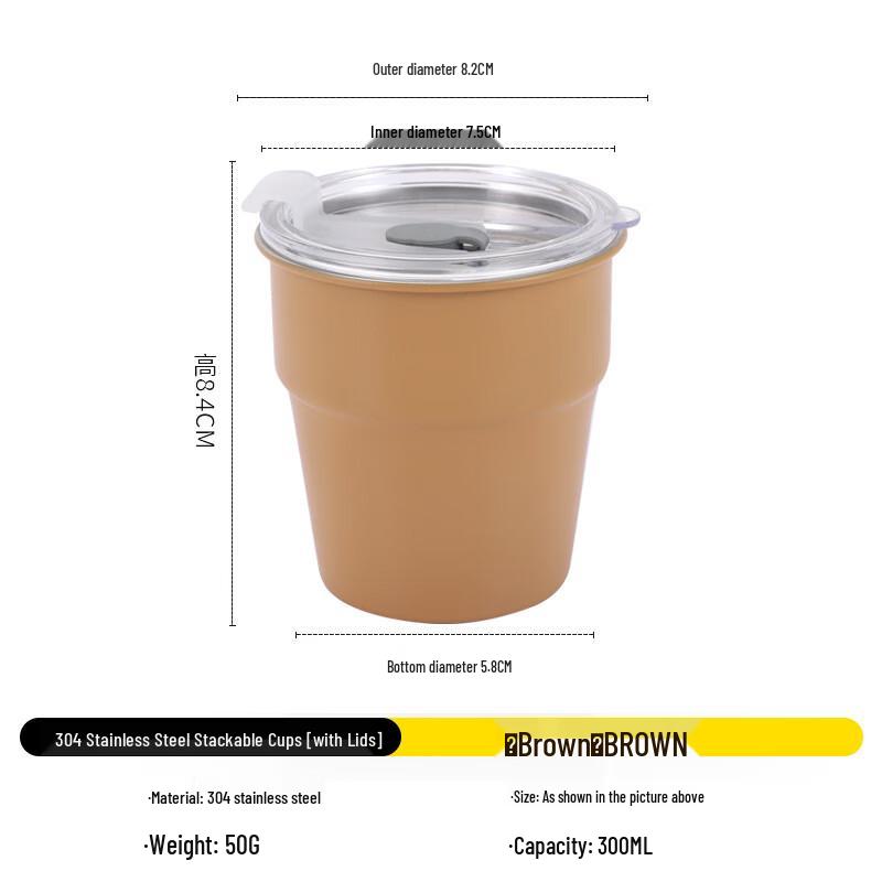 CENLOON Outdoor Folding 304 Stainless Steel Mug