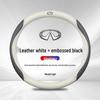 Premium Genuine Leather Steering Wheel Cover for Infiniti Models: QX50, QX60, 80, Q70L, Q50L, FX3, G25.