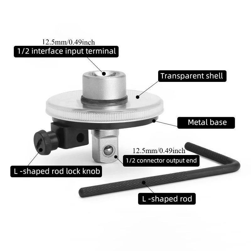 1Set Torque Wrench Torquemeter Dial Hand Tool Auto Service Equipment Garage Calibrated In Degrees Automotive Tools Car Repairing
