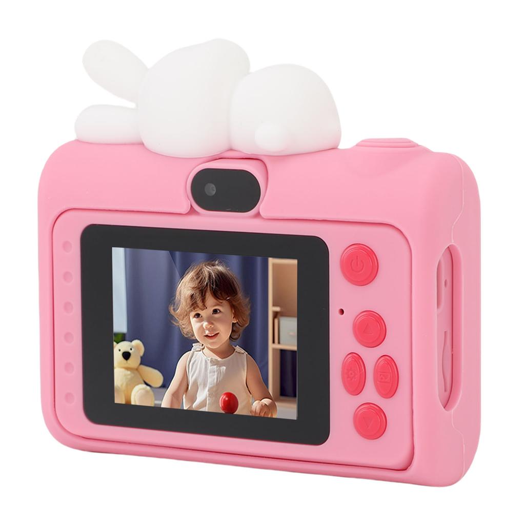 Digital Camera 40MP 1080P HD Dual Lens Video Camera with Cartoon Bunny Silicone Cover 2 Inch Screen for Teens Birthday Gifts
