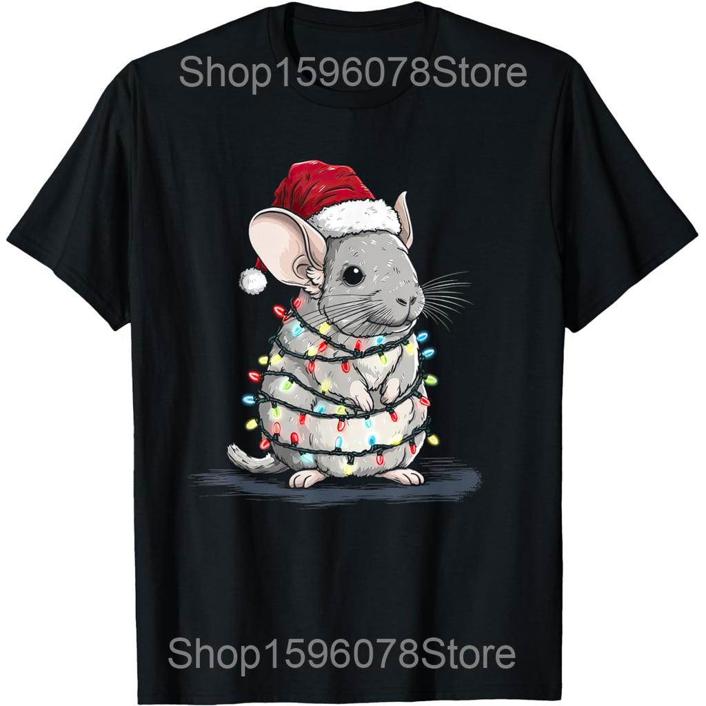 I Love My Chinchilla Chinchillin Pet Lovers T Shirts Men Cotton Humor Streetwear Tee Shirt Short Sleeve Unisex Loose Clothing