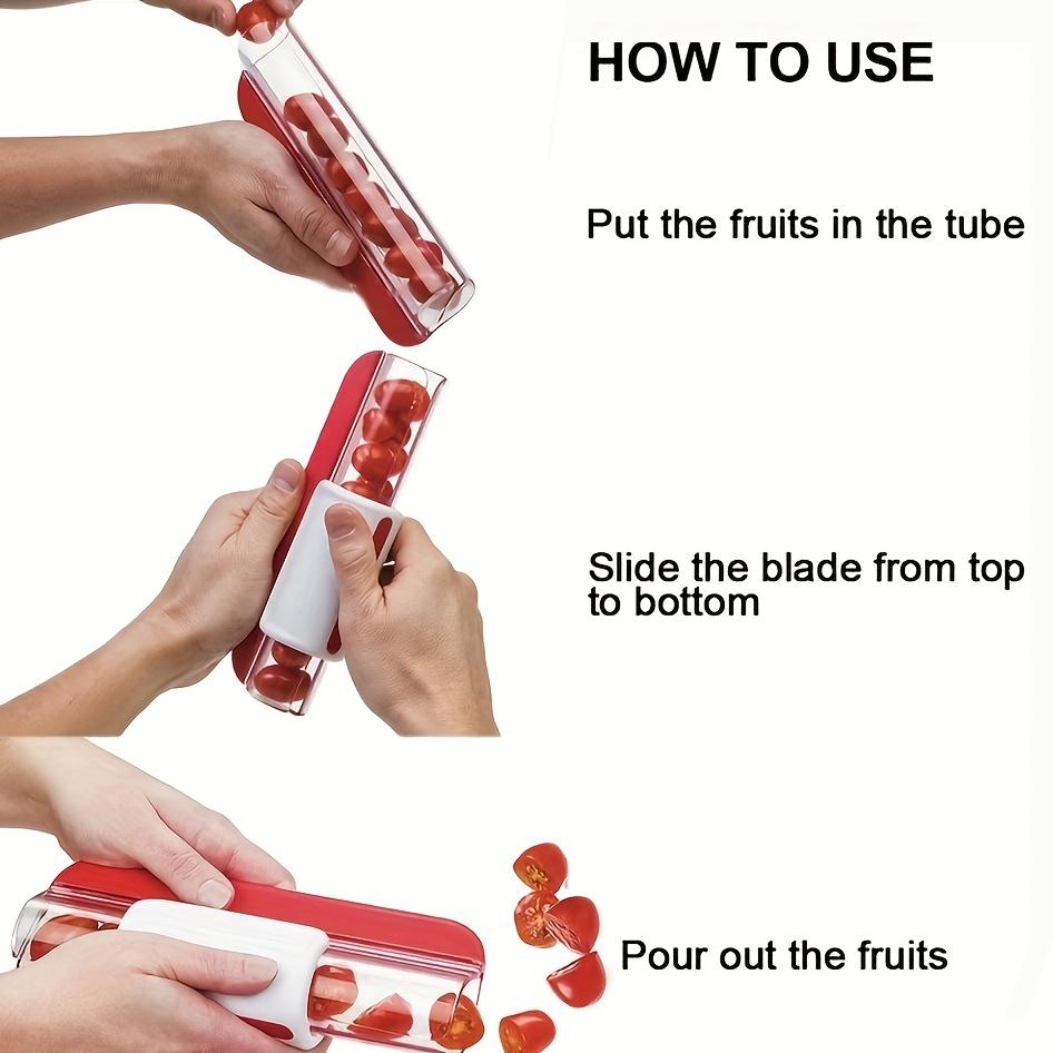 MultiFunctional Cherry Tomato Slicer,Grape Cutter, Small Fruit Cutter, Cake Decoration Tool, Kitchen Accessories