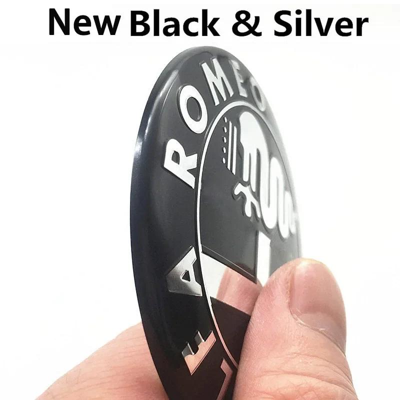 AAACK1 Car Stickers For Alfa Romeo 50pcs 74mm Alfa Romeo 3D Metal Sticker For Auto Hood Front Grille Rear Trunk Middle Emblem Badge Log
