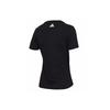 Adidas Foil Print Round Neck Sports T-Shirt Women Tops Black DW5723
