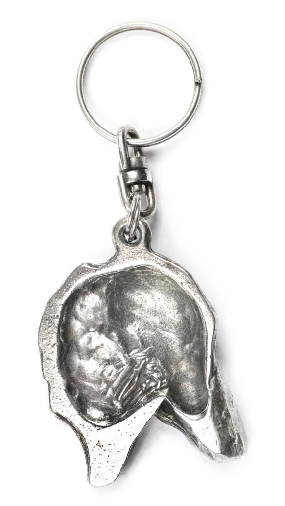 Azawakh, Tuareg Sloughi II - Silver-plated Dog Pendant, Handbag Decoration, Backpack Pendant by Art-Dog Brand